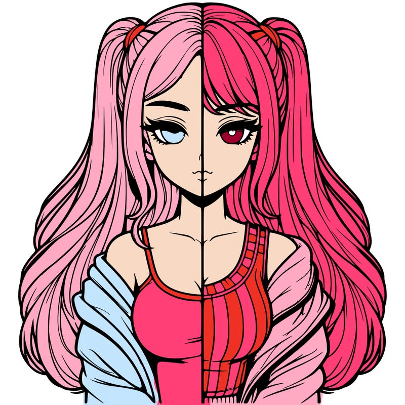 realistic girl split