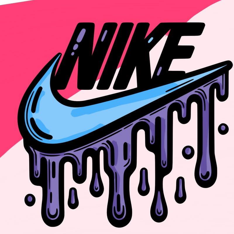 dripping nike logo