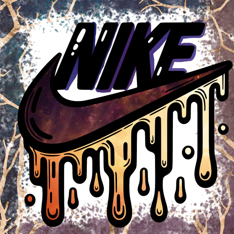 dripping nike logo