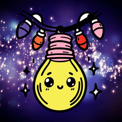 small bulb of a garland