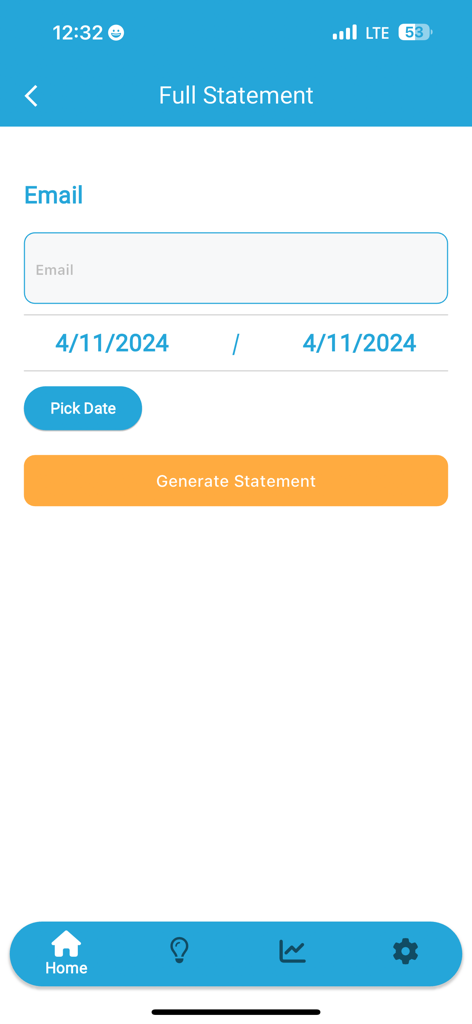 Interfaccia di PBZ Banking per la generazione di un rendiconto completo dell'account