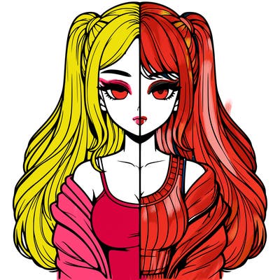 realistic girl split