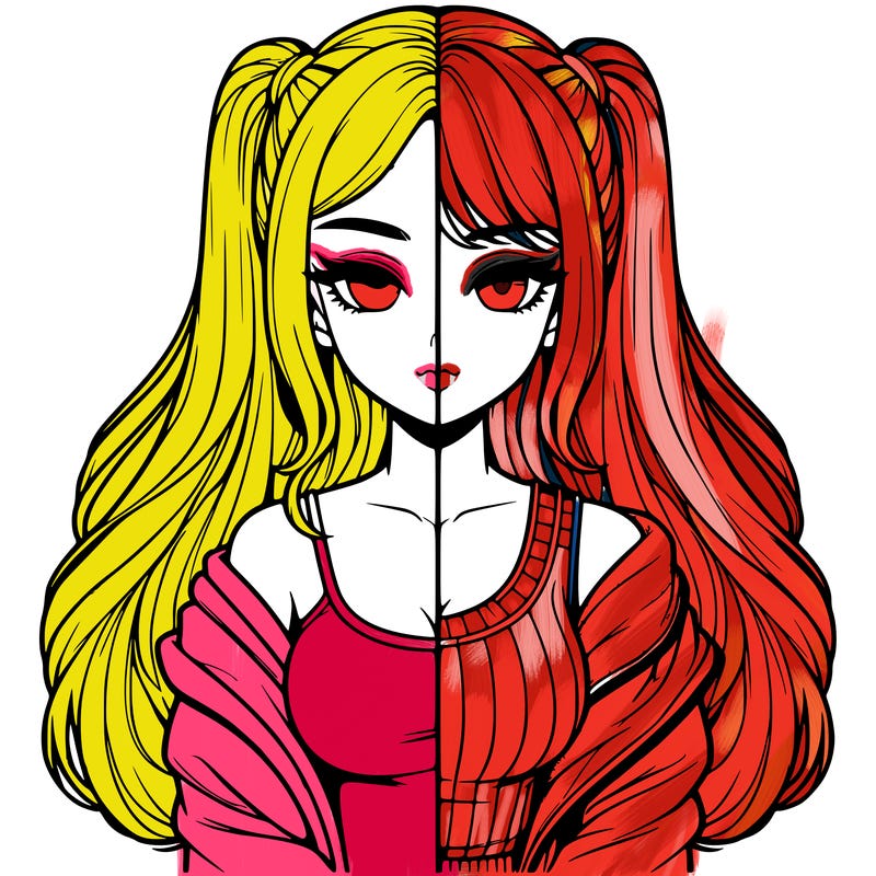 realistic girl split