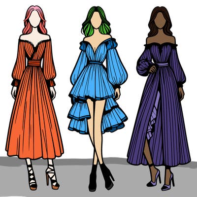 fashion models dresses