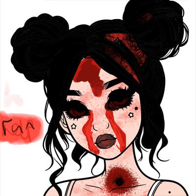 realistic girl with space buns