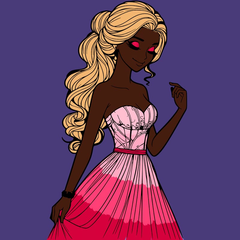 a realistic woman wearing an elegant dress