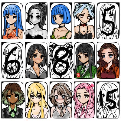 girls that look diffrent anime