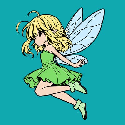 manga fairy flying