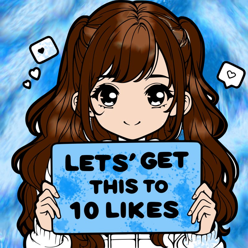 girl holding up sign that says let’s get this to 10 likes realistic