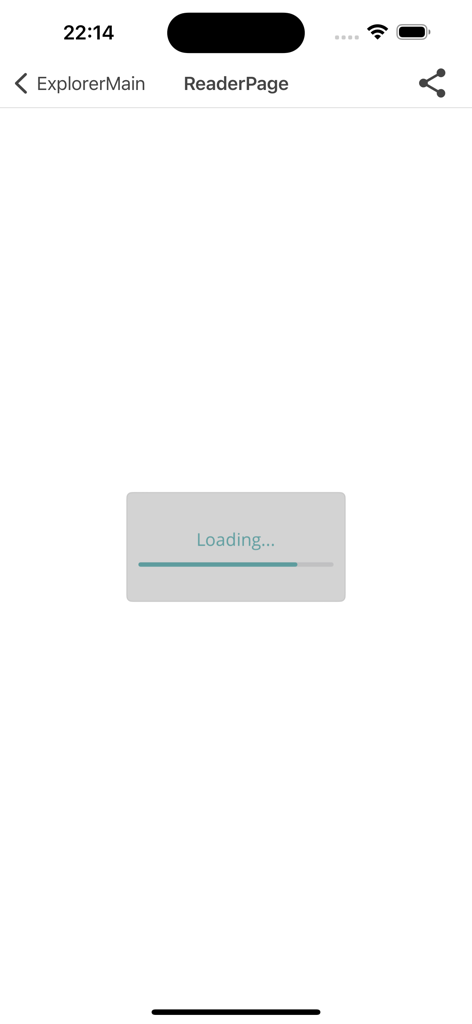 ZFile - Barra de progresso de carregamento na ReaderPage do aplicativo utilitário ZFile