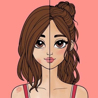 realistic girl split