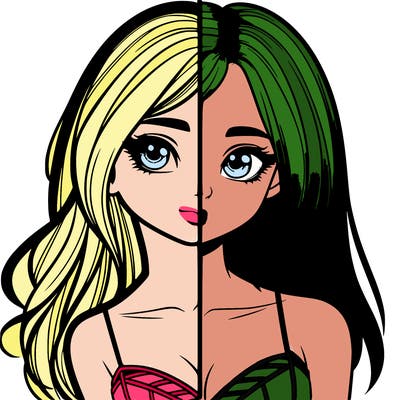 realistic girl split