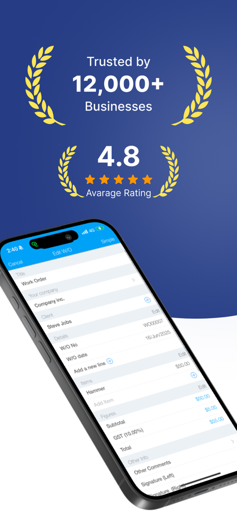 Work Order Maker - Business App | MWM