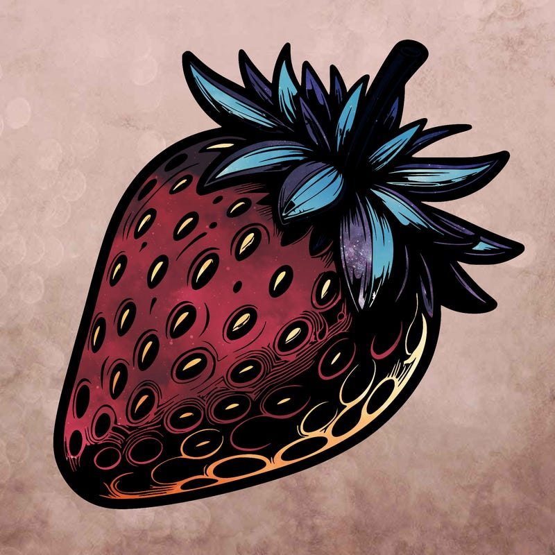 realistic strawberry