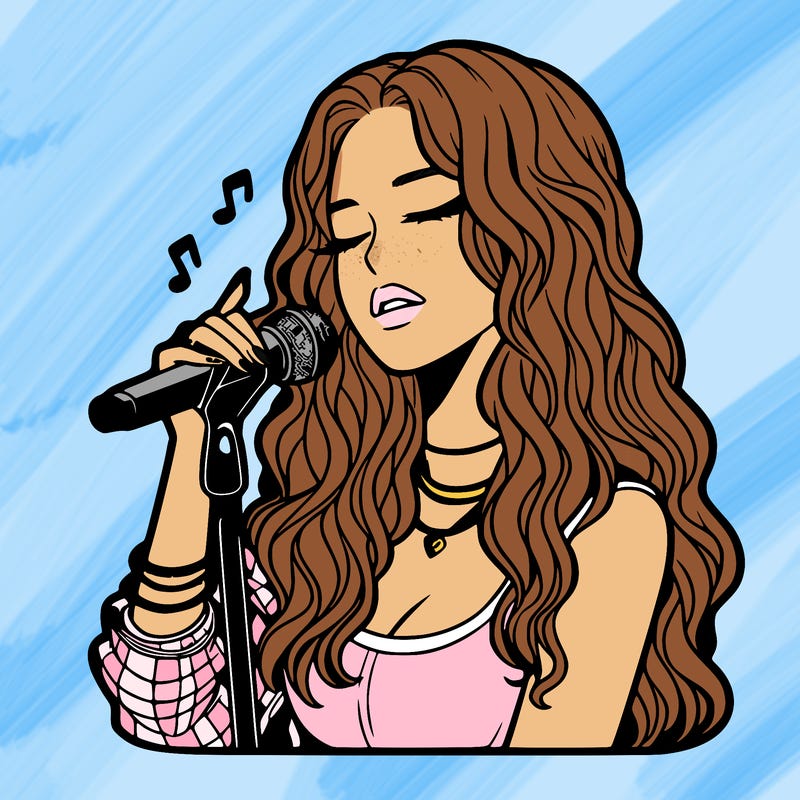 realistic female singer