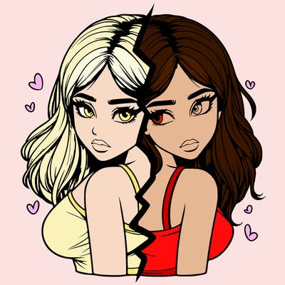 realistic girl split