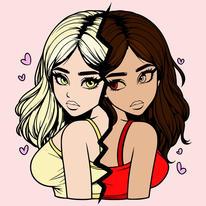 realistic girl split