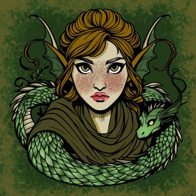 realistic mythical woman creature