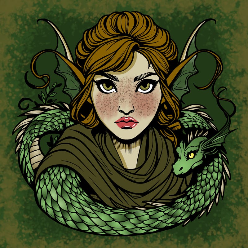 realistic mythical woman creature