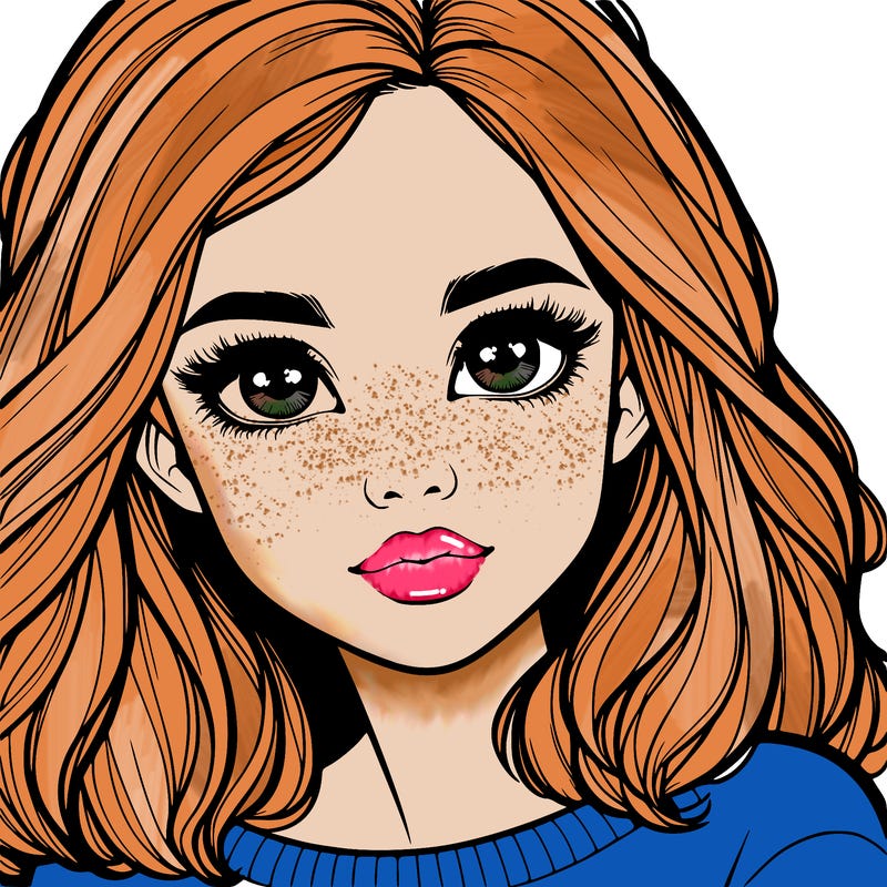 realistic girl whith cute eyes