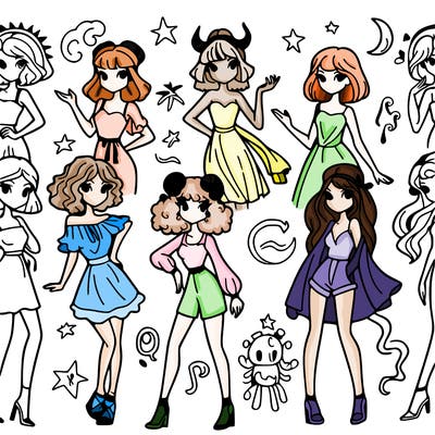 zodiac signs as girls