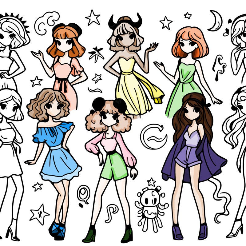 zodiac signs as girls