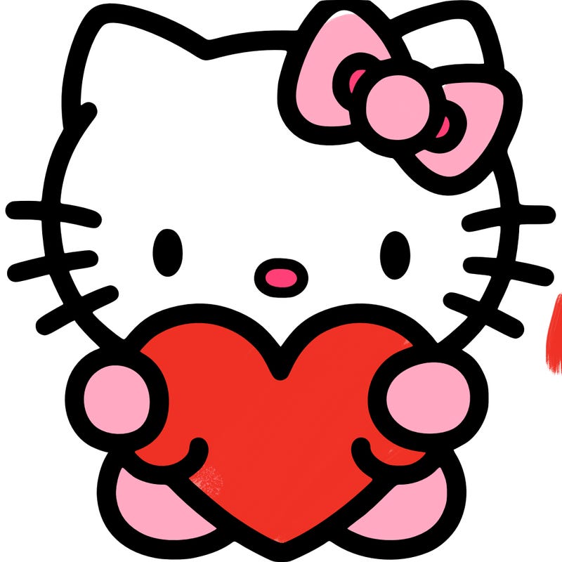 hello kitty with heart
