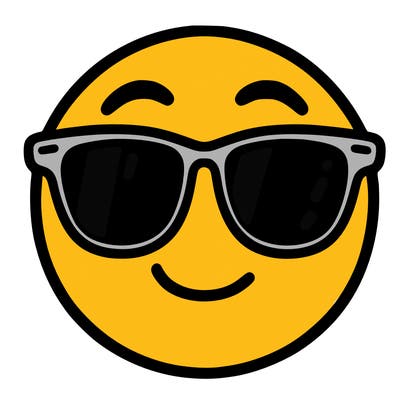 emoji with sunglasses