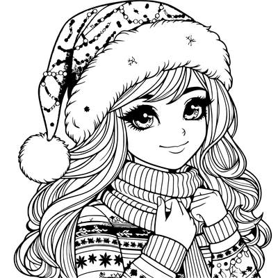 realistic christmas girl