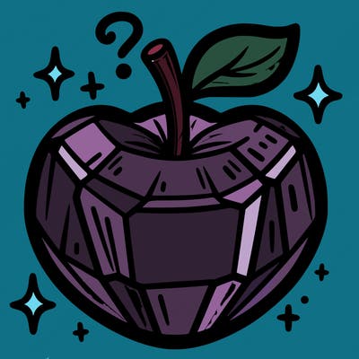 very shiny crystal apple