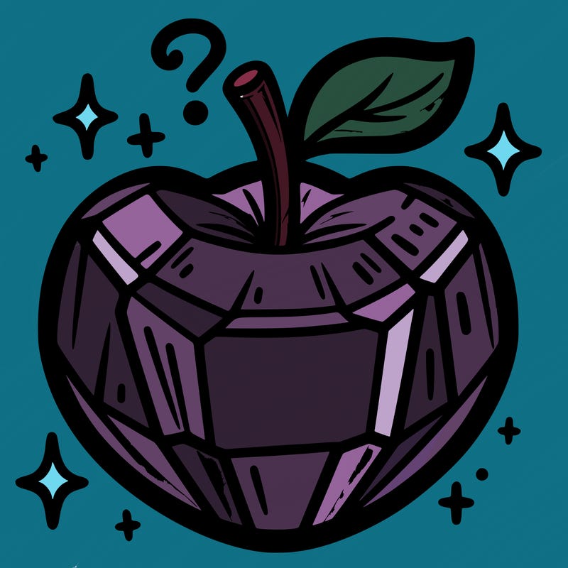 very shiny crystal apple