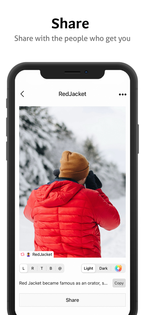 Instant Save app interface showing options to customize watermarks and share reposted photos with ease