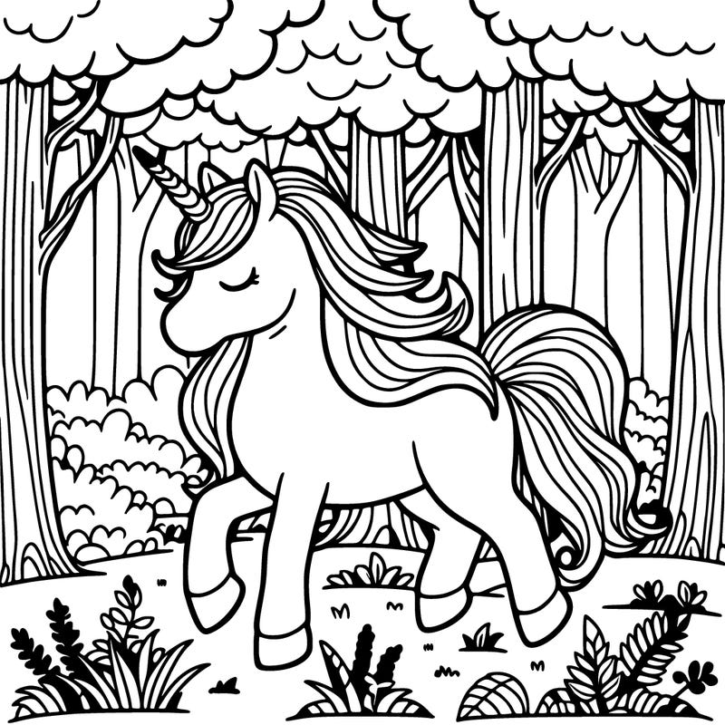 unicorn in the forest