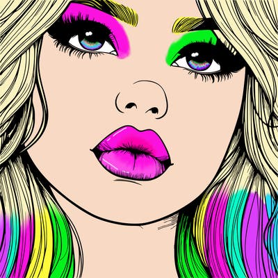 really realistic girl with lips