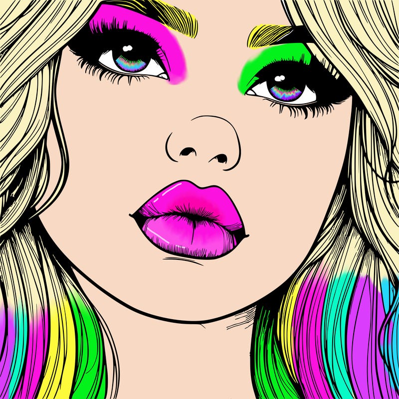 really realistic girl with lips