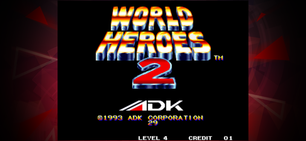 WORLD HEROES 2 ACA NEOGEO - Schermata del titolo del gioco World Heroes 2 ACA NEOGEO