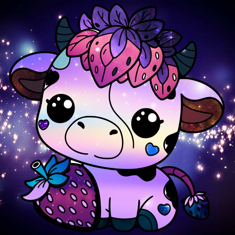cute strawberry cow