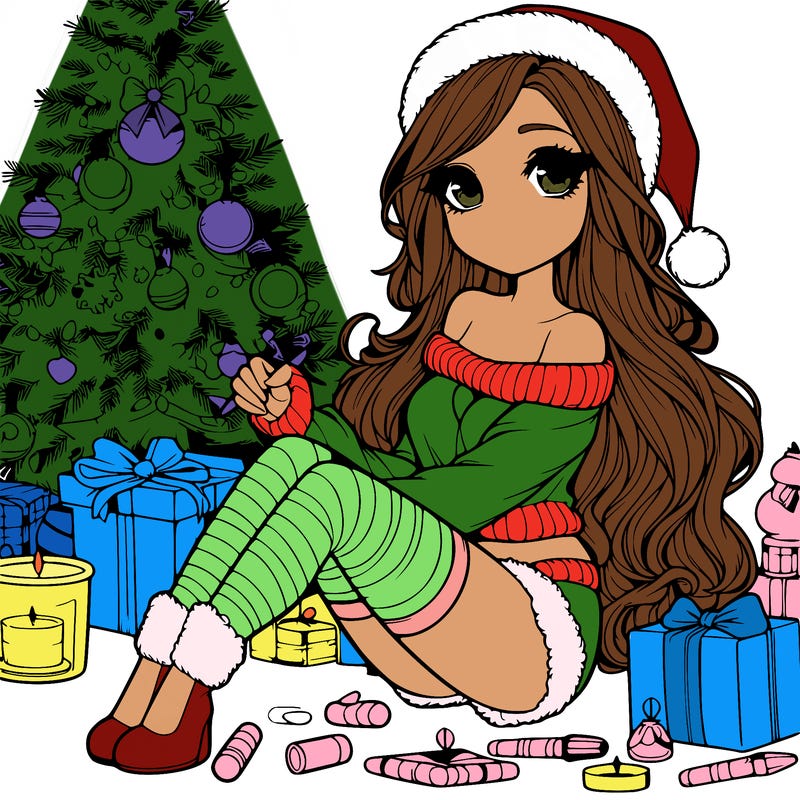 realistic girl christmas