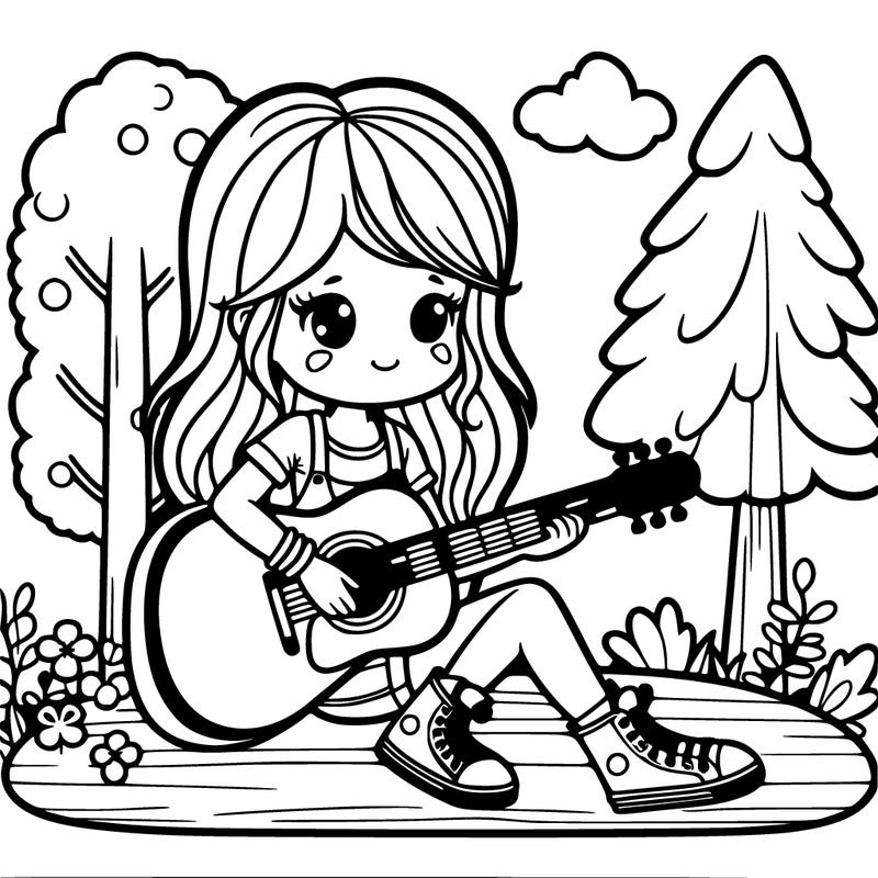 girl with guitar