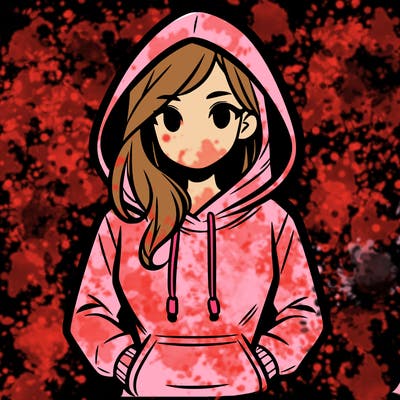 a woman wearing a hoodie