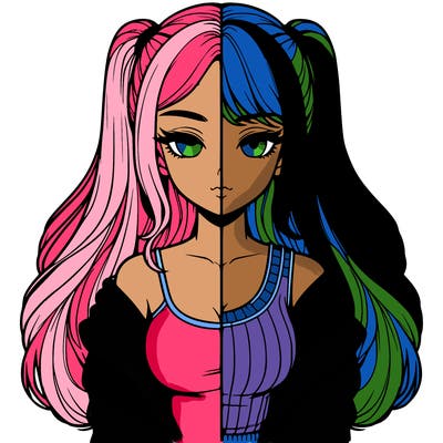 realistic girl split