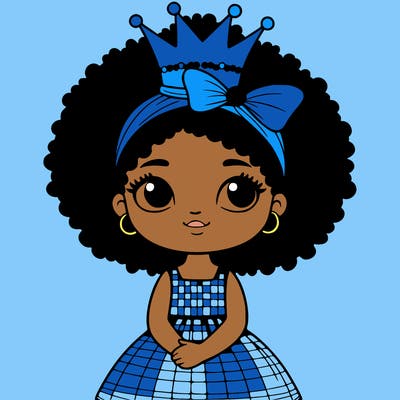 black girl with a crown