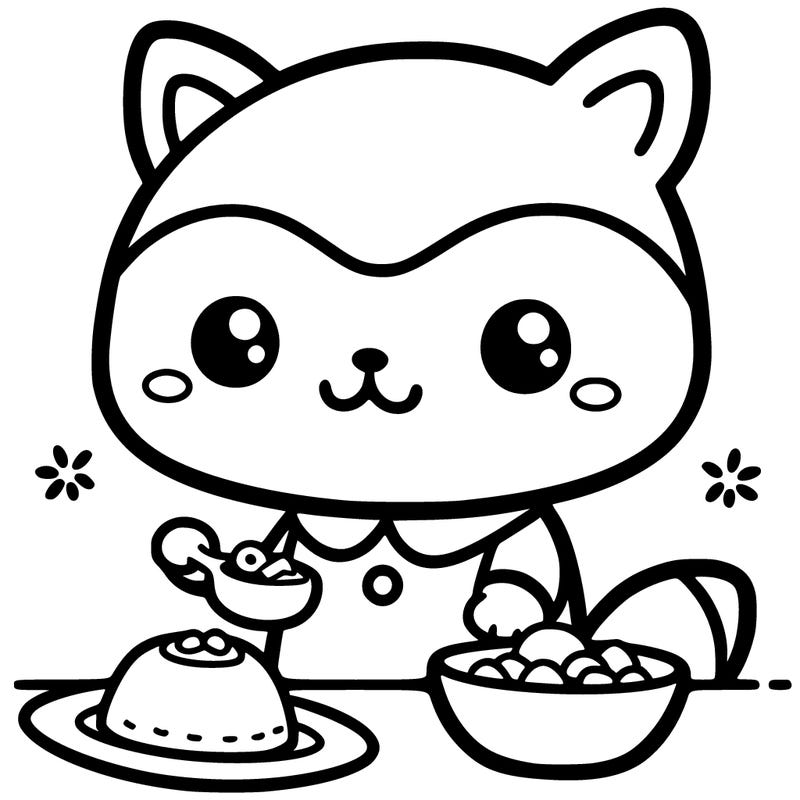 cute animal holding food