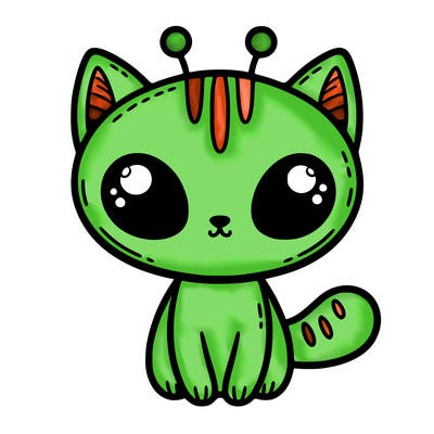 cute alien cat