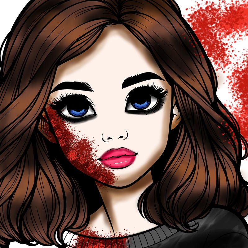 realistic girl whith cute eyes