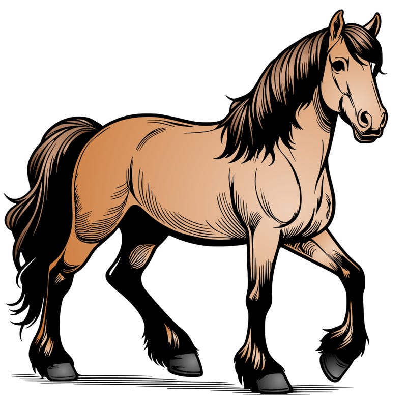 realistic horse