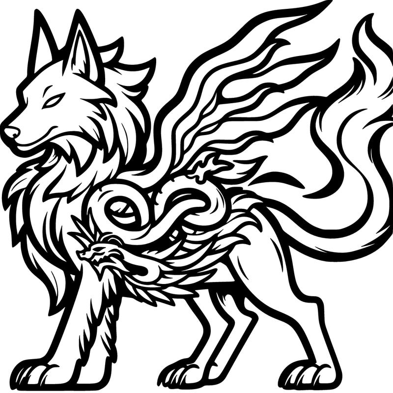 dragon + wolf
