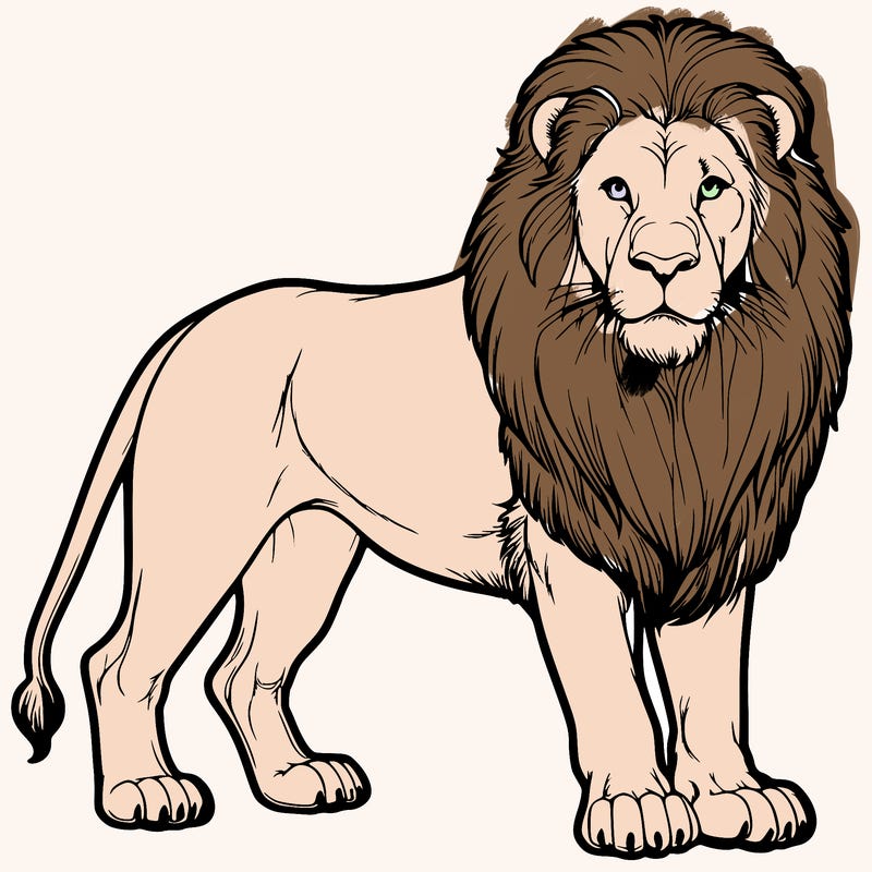 realistic lion