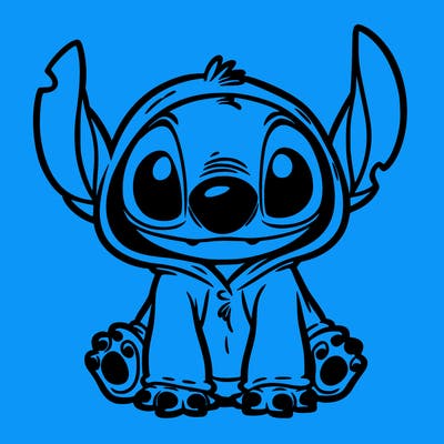 stitch in a dog costume