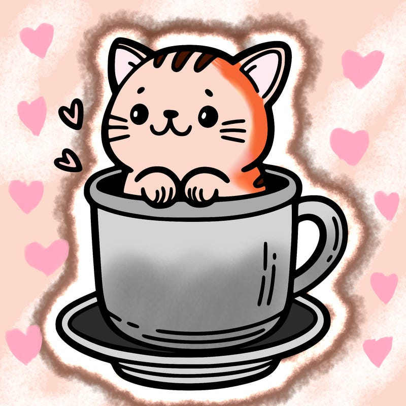 a  cat in a cup